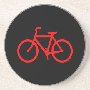 Dessous De Verre En Grès Bike rouge