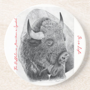 Dessous De Verre En Grès Bison d'Amérique