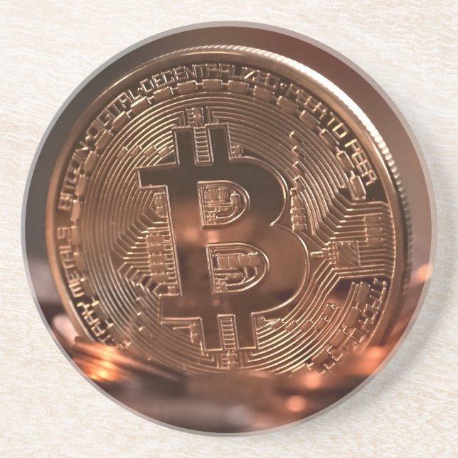 Dessous De Verre En Grès Bitcoin (Devant)