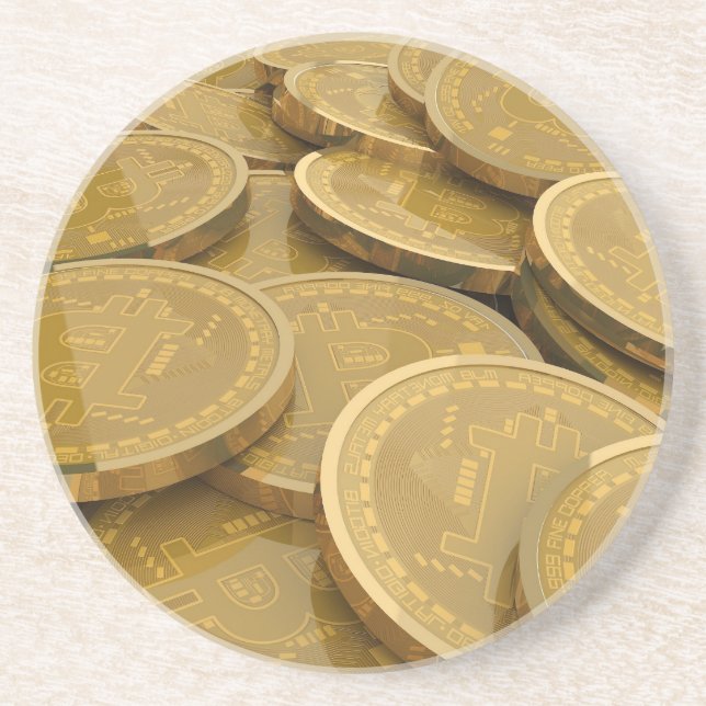 Dessous De Verre En Grès Bitcoin 7 (Devant)