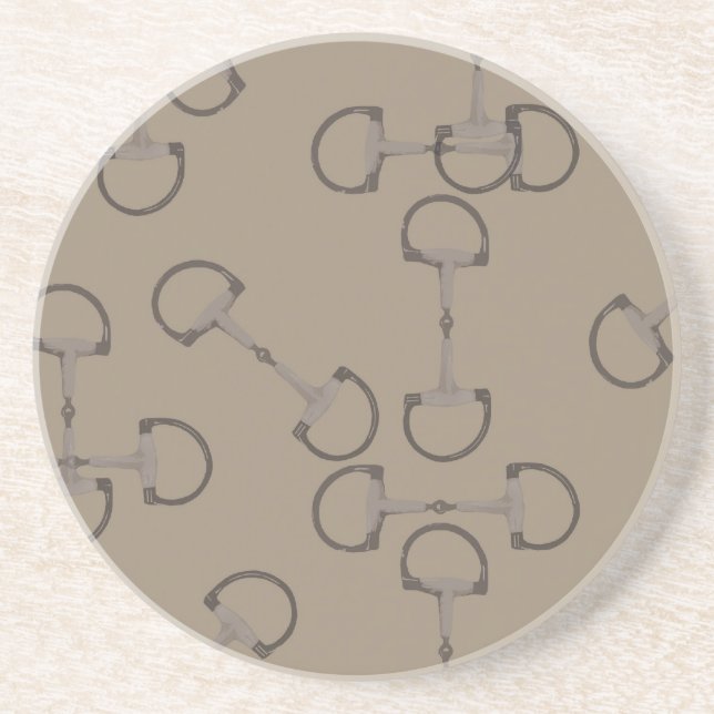 Dessous De Verre En Grès Bits équestres de Biege (Devant)