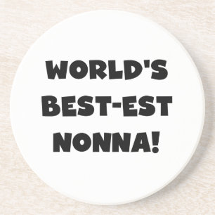 Dessous De Verre En Grès Black Text Meilleurs T-shirts et cadeaux Nonna