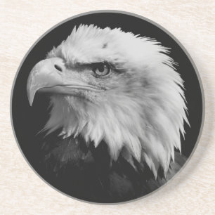 Dessous De Verre En Grès Black White American Eagle Leadership Motivationne