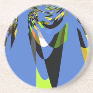 Dessous De Verre En Grès Bleu Africain Tribal Motif Motif Art Imprimer