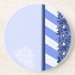 Dessous De Verre En Grès Bleu d'hiver