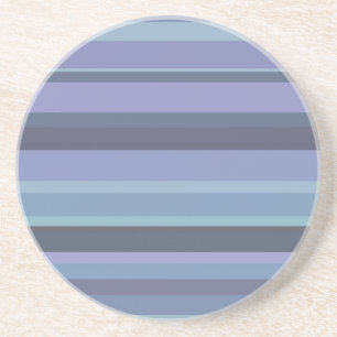 Dessous De Verre En Grès Bleu-gris, bandes horizontales
