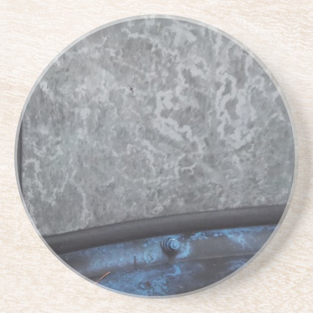Dessous De Verre En Grès Bleu Truck fenêtre renversée (Devant)