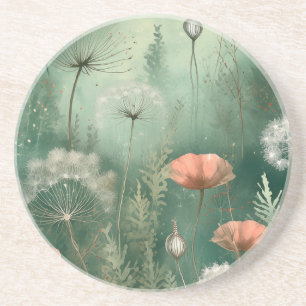 Dessous De Verre En Grès Bliss botaniques : Fleur générée par l'IA