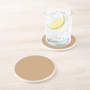 Dessous De Verre En Grès Bloc de couleur pêche et bronzée Conception de m