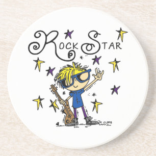 Dessous De Verre En Grès Blond Boy Rock Star