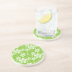 DESSOUS DE VERRE EN GRÈS BLUE HAWAII (LIME)
