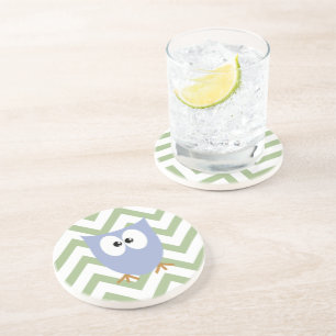 Dessous De Verre En Grès Blue Owl Baby Boy