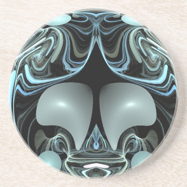 Dessous De Verre En Grès Blues liquides (Devant)