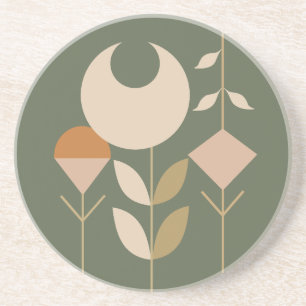 Dessous De Verre En Grès Boho Abstrait Lily