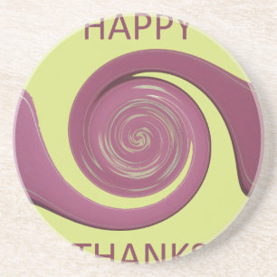 Dessous De Verre En Grès Bon thanksgiving Golden Jaune tourbillon design.pn