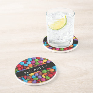 Dessous De Verre En Grès Bonbons Colorés, Boutons De Bonbons, Sucres, Votre