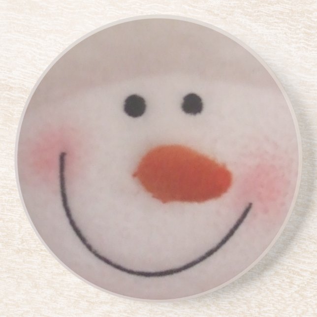 Dessous De Verre En Grès Bonhomme de neige (Devant)