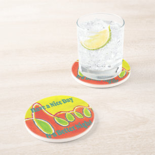 Dessous De Verre En Grès Bonne journée et meilleure nuit avec gratitude