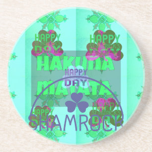 Dessous De Verre En Grès Bonne Saint Patrick's Day Hakuna Matata Art Print