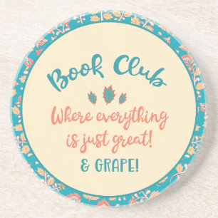Dessous De Verre En Grès Book Club Membre Funny Wine Citation