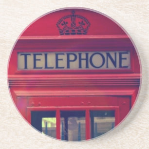Dessous De Verre En Grès Borne téléphonique publique vintage London City Re