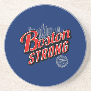 Dessous De Verre En Grès Boston Strong in red and blue decor