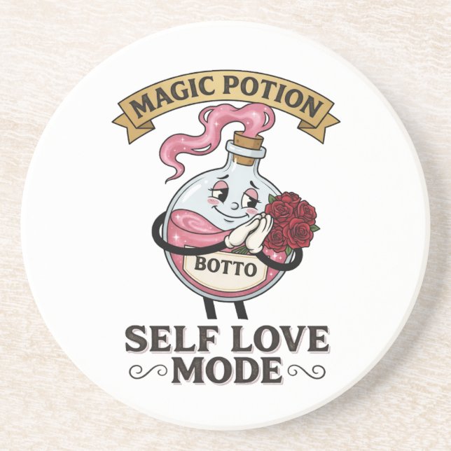 Dessous De Verre En Grès Botto Self Love Mode Vintage Magic Potion A (Devant)