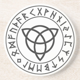 Dessous De Verre En Grès Bouclier de Triquetra Rune