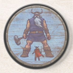 Dessous De Verre En Grès Bouclier de Viking - Jotun