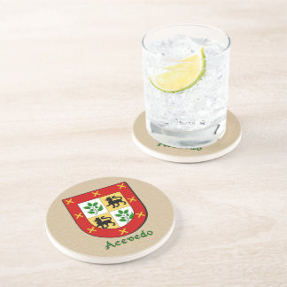 Dessous De Verre En Grès Bouclier héraldique Acevedo
