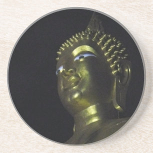 Dessous De Verre En Grès Bouddha d'or la nuit