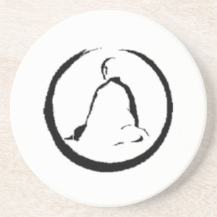 Dessous De Verre En Grès Bouddha zen méditant Dessous de verre de grès
