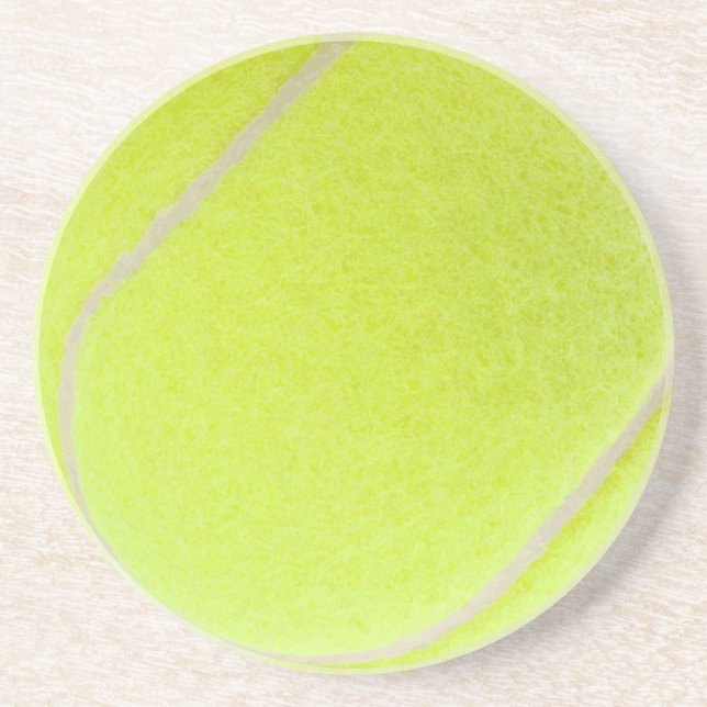 Dessous De Verre En Grès Boule de tennis personnalisable (Devant)