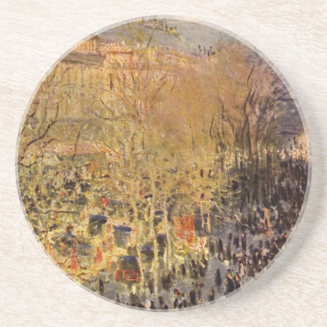 Dessous De Verre En Grès Boulevard des Capucines par Claude Monet, Art nouv (Devant)