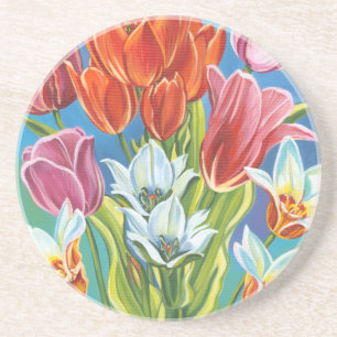 Dessous De Verre En Grès Bouquet à la frontière III