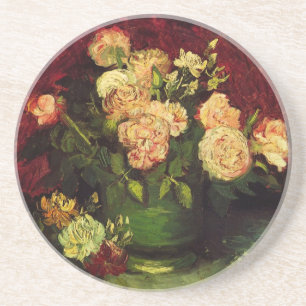Dessous De Verre En Grès Bowl avec Peonies et Roses par Vincent van Gogh