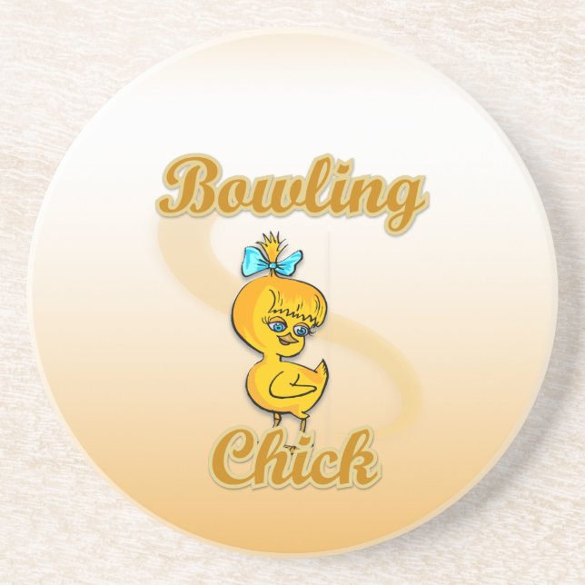 Dessous De Verre En Grès Bowling Chick (Devant)