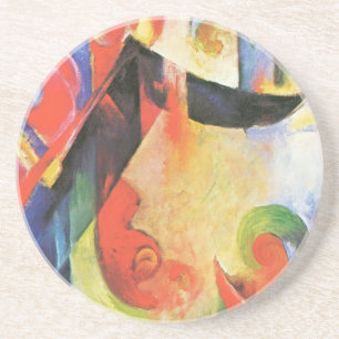 Dessous De Verre En Grès Broken Forms par Franz Marc, Art Abstrait Vintage