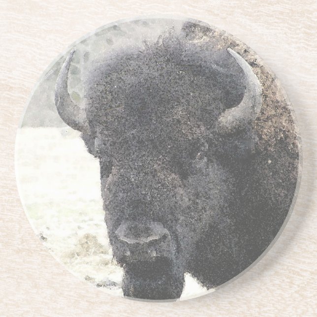 Dessous De Verre En Grès Buffalo (Devant)