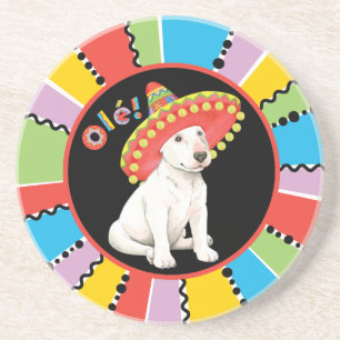 Dessous De Verre En Grès Bull-terrier de fiesta