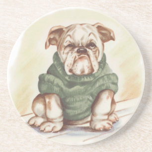 Dessous De Verre En Grès bulldog