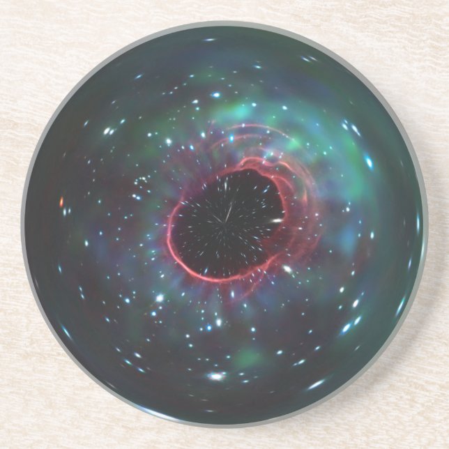 Dessous De Verre En Grès Bulle de Marbre Spatial (Devant)