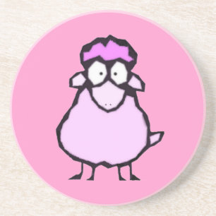 Dessous De Verre En Grès Caboteur rose de moutons