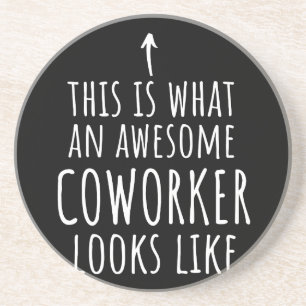 Dessous De Verre En Grès Cadeau Coworker, Mug Coworker, Super Coworker