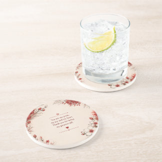 DESSOUS DE VERRE EN GRÈS CADEAU D'AMOUR POUR LA FÊTE DES FILLES 