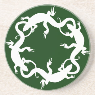 Dessous De Verre En Grès Cadeaux de lézard de décor d'art de reptile de