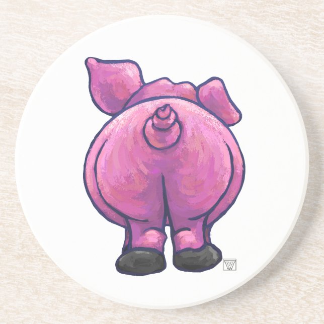 Dessous De Verre En Grès Cadeaux et accessoires de cochon (Devant)
