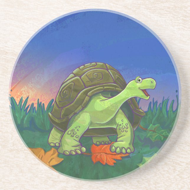 Dessous De Verre En Grès Cadeaux et accessoires de tortue (Devant)