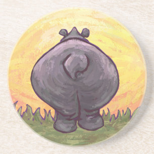 Dessous De Verre En Grès Cadeaux et accessoires Hippopotamus