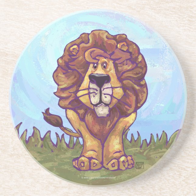 Dessous De Verre En Grès Cadeaux et accessoires Lion (Devant)